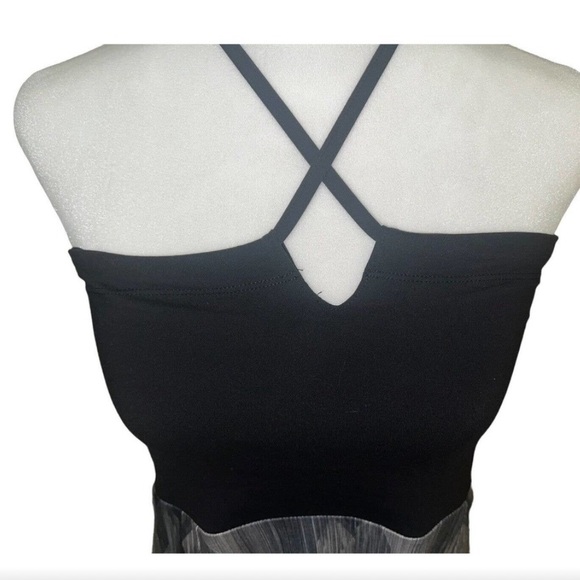 PrAna Solana Convertible Bandeau Halter Dress Maxi Skirt Black Aztec Womens M - Picture 2 of 9